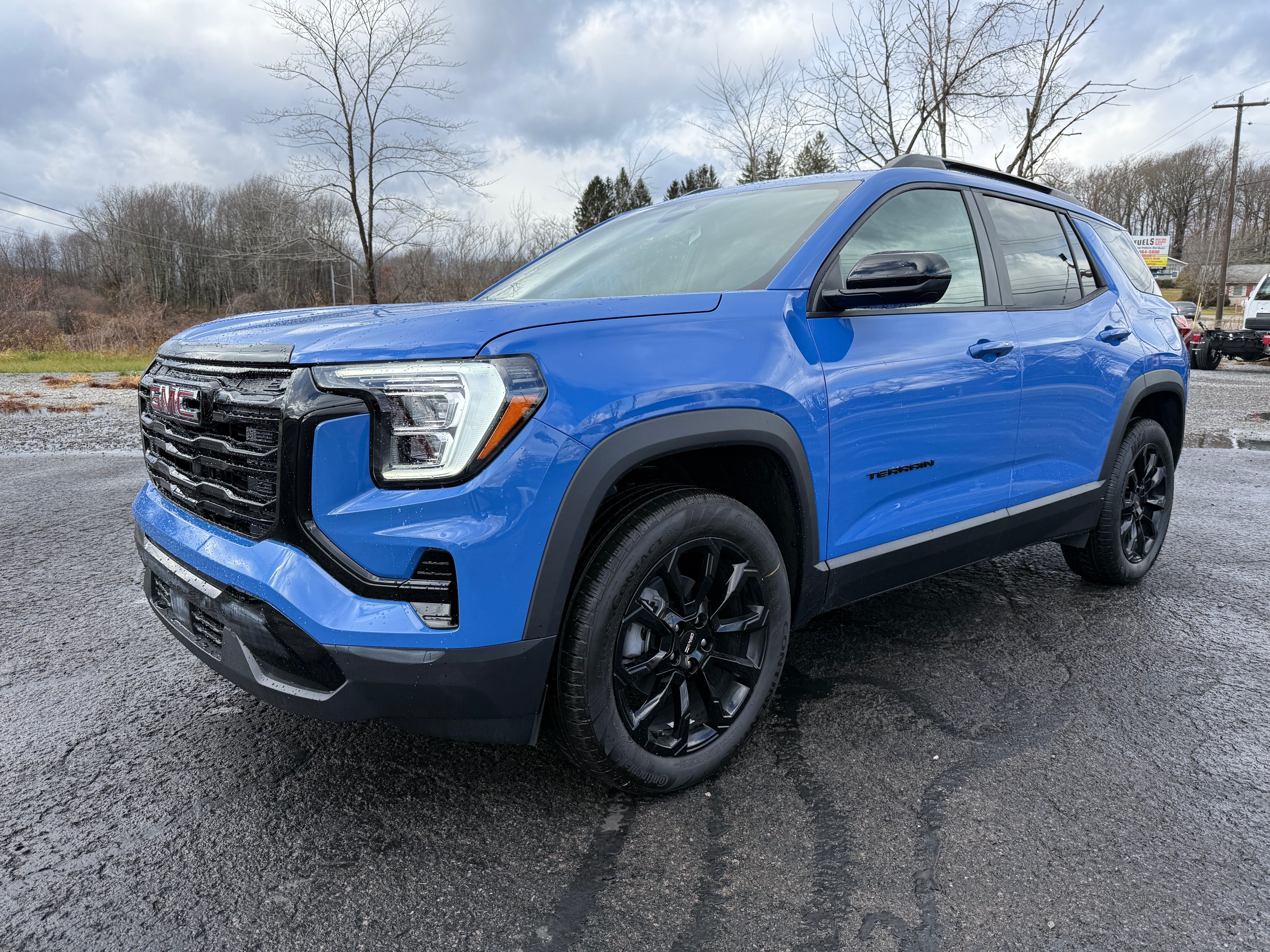 2026 GMC Terrain Elevation in Rapids Metallic — front three-quarter view